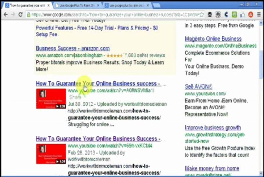 Multiple Page 1 Google Rankings Proof
