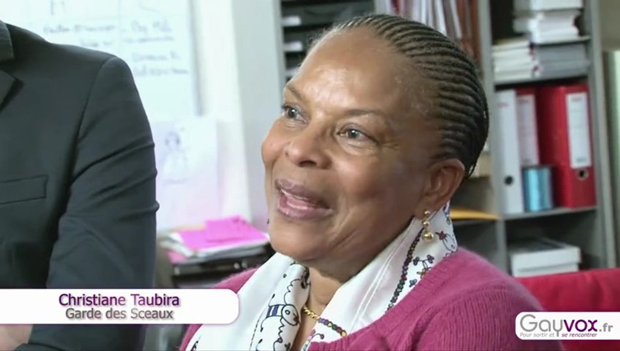 Un bouquet pour Christiane Taubira, visite et interview au Refuge