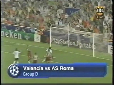2006 (September 27) Valencia (Spain) 2-AS Roma (Italy) 1 (Champions League)