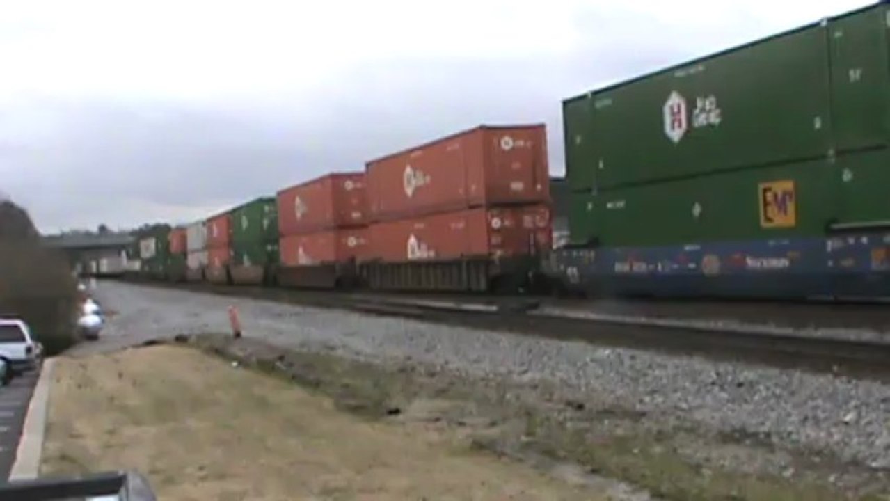 Union Pacific stack train east through Austell Ga.