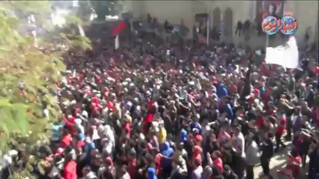 فرحة أولتراس أهلاوي بعد النطق بالحكم في مجزرة بورسعيد