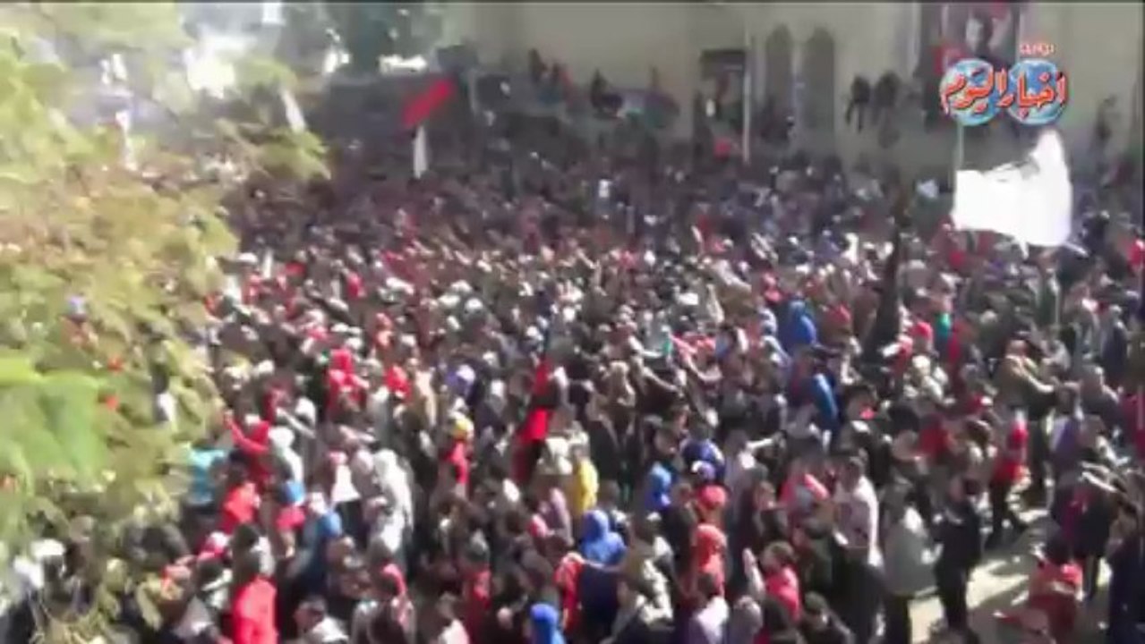 فرحة أولتراس أهلاوي بعد النطق بالحكم في مجزرة بورسعيد