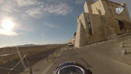 Balade en moto BSA, au Cap d'Antibes