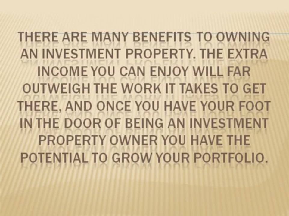 Covering the Costs of an Investment Property