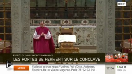 Fermeture des portes de la chapelle sixtine, ouverture du conclave