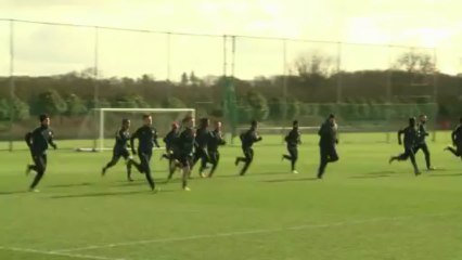 Arsenal train ahead of Bayern Munich game