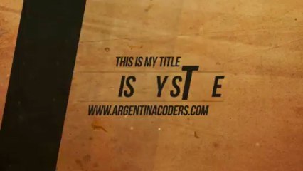 Free after effects template Typography intro wood