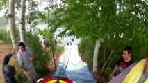 Human Slingshot Slip and Slide