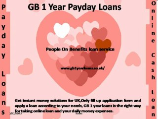 1 Year Payday Loans -  GB 1 Year Loans