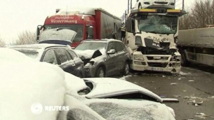 Massive pile-up on German highway