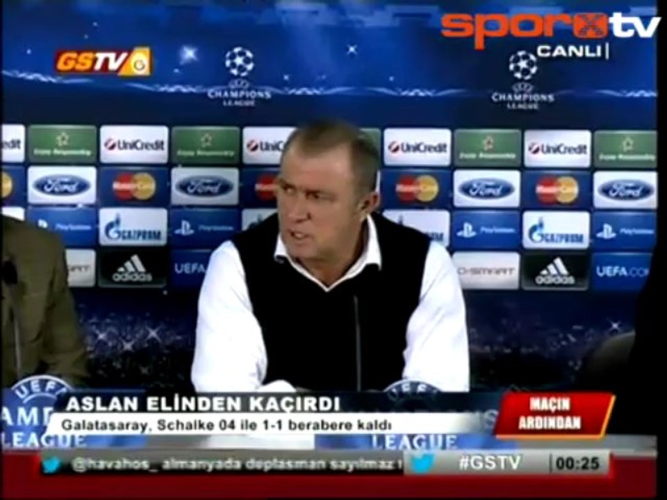 Fatih Terim - Galatasaray 1 - 1 Schalke.. (Maç Sonu Yorumu) 20.02.2013