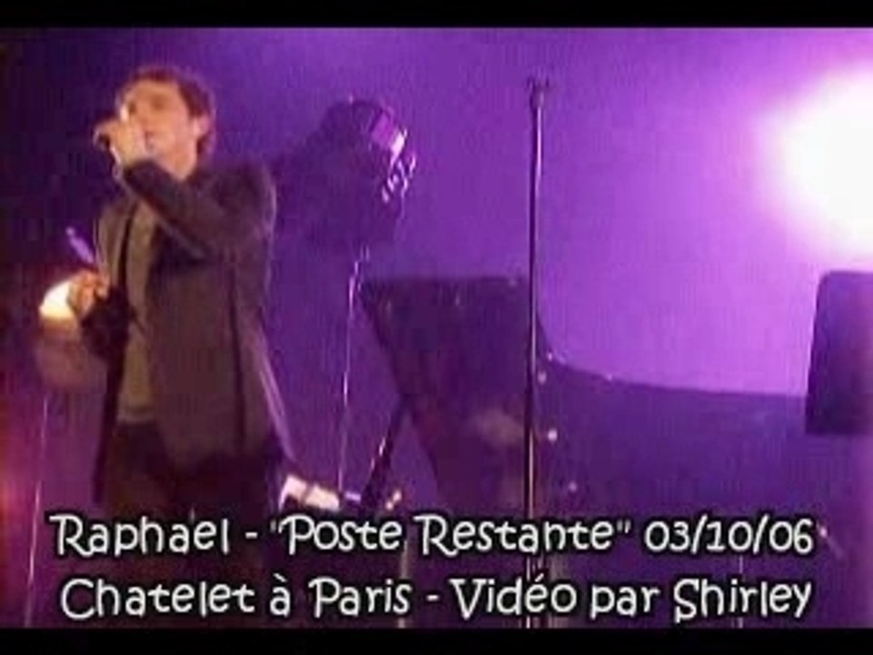 Raphael post restante en acoustique