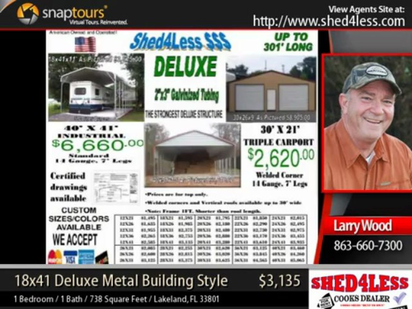 ⁣metal buildings - 18x41 Deluxe Metal Building Style