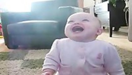 Baby Laughing At Popcorn Eating Dog