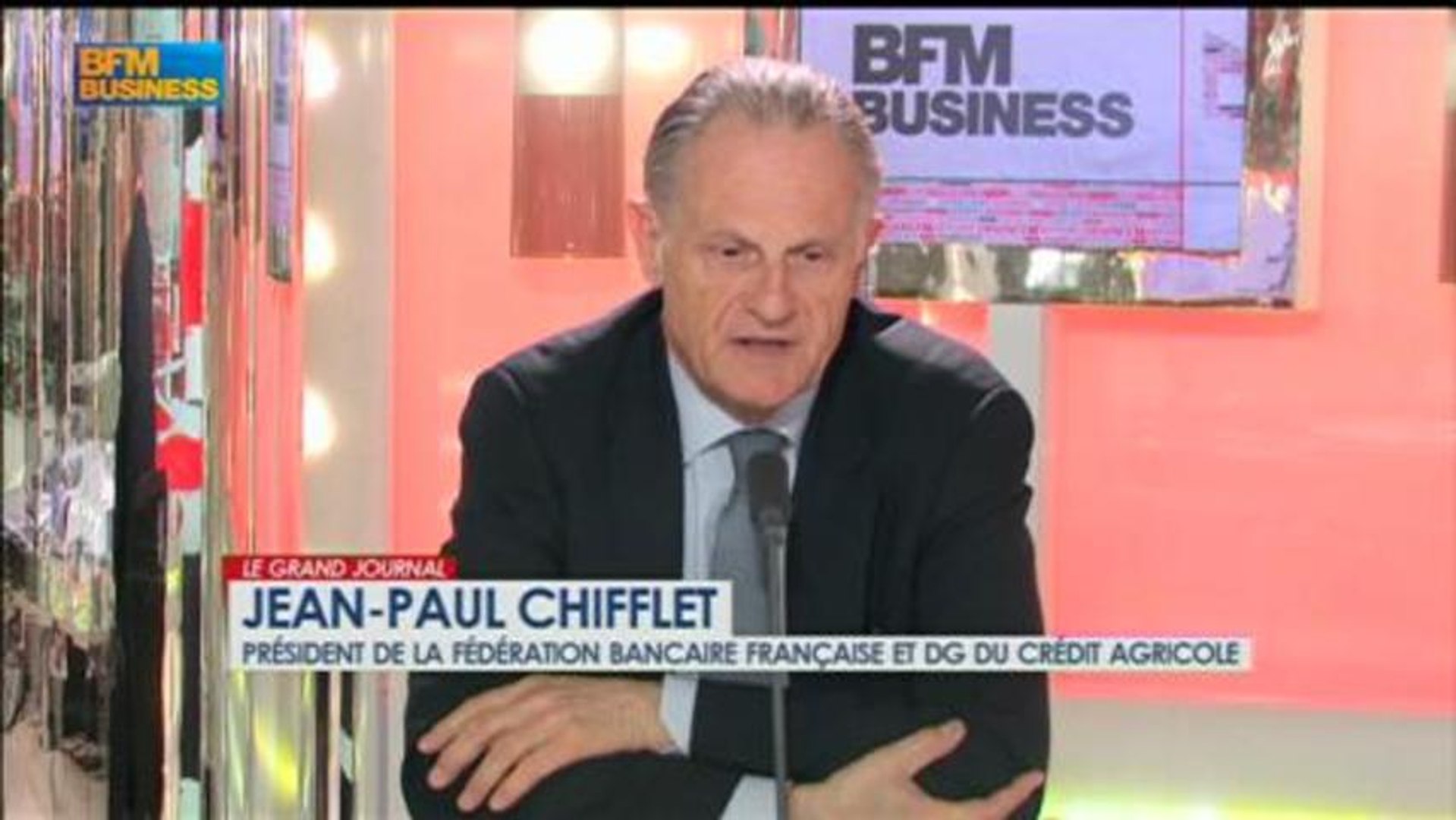 Jean-Paul Chifflet, président de la FBF et DG du Crédit Agricole - 13 mars  - Le Grand Journal 1/4 - Vidéo Dailymotion