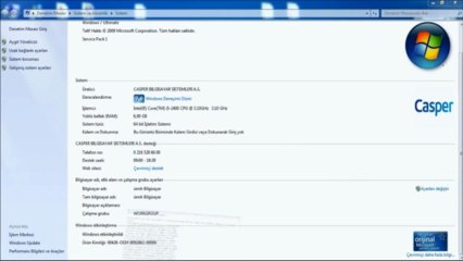 Windows 7 Yükseltme Orjinal Yazılım (CD'SİZ)
