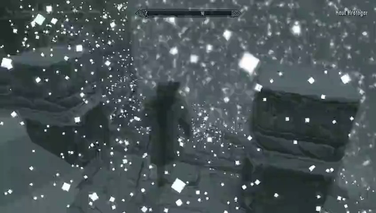 skyrim , bug graphique neige