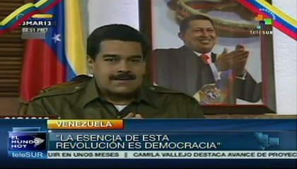 La escencia de esta Revolución es la democracia: Maduro