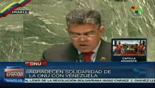 Elías Jaua agradece tributo de la ONU a Chávez