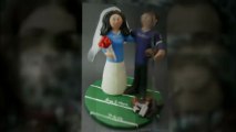 Football Wedding Cake Topper