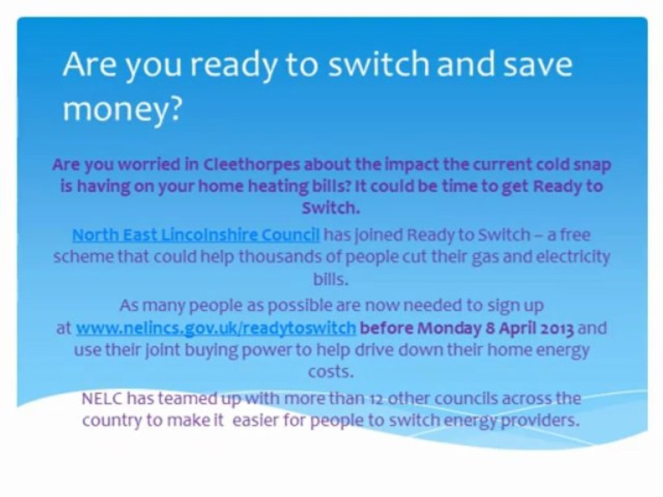 Are you ready to switch and save money?