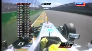 F1 Australie 2013 Lewis Hamilton Nico Rosberg Onboard