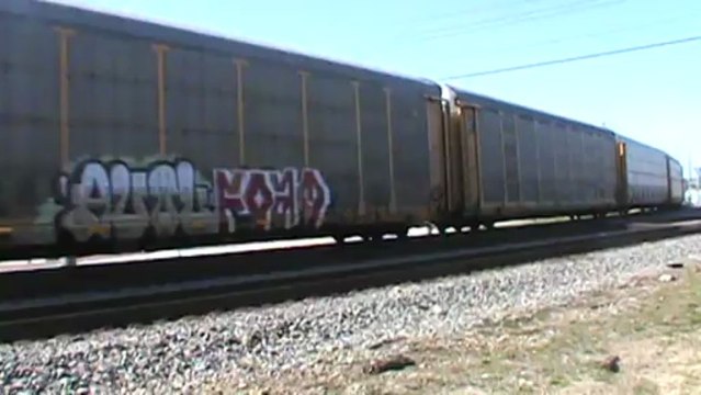 Norfolk Southern autorack and stack train east through Austell Ga.