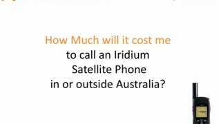 What Is The Expense To Me To Call An Iridium 9555 Satphone