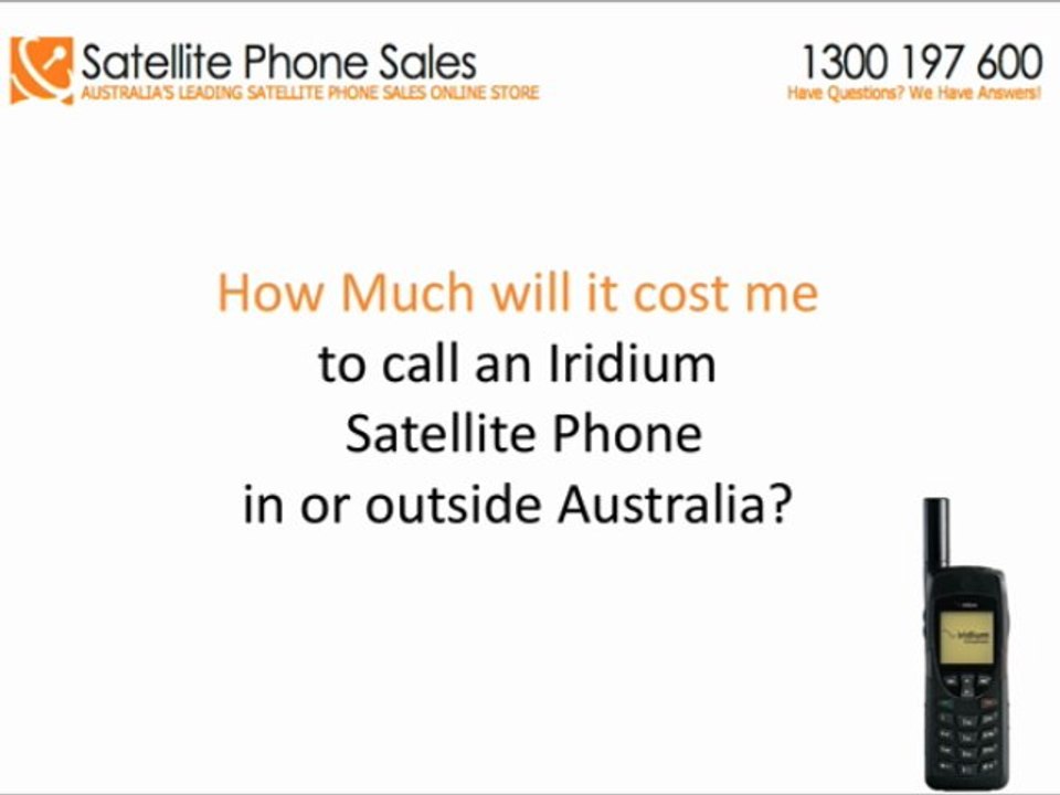 What Is The Expense To Me To Call An Iridium 9555 Satphone