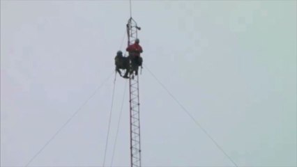 Un mât de mesure du vent de 80 m de haut