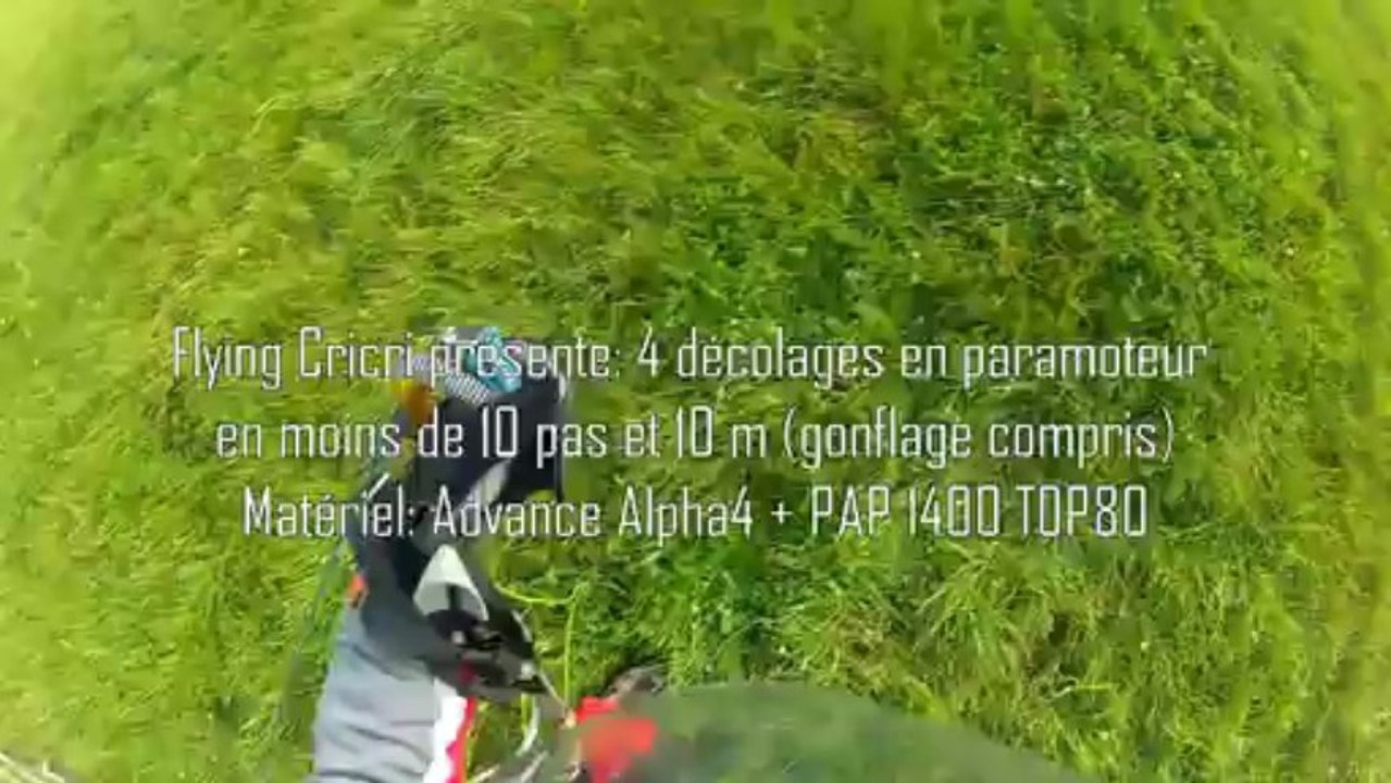 Décollages (très) courts en paramoteur