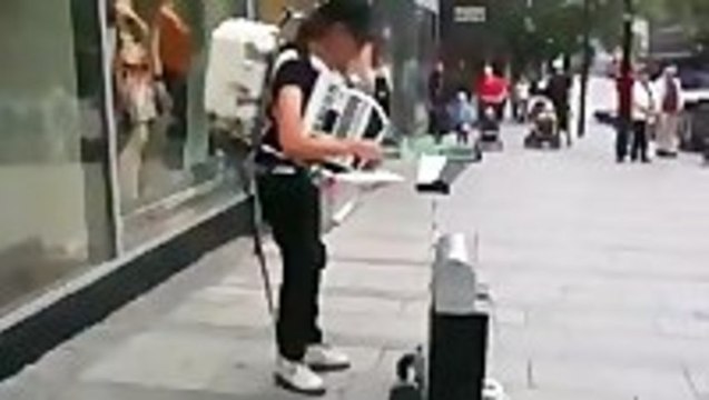 Awesome Street Performer Plays The Final Countdown
