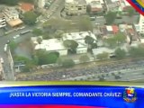 [Tomas Aéreas] -- El pueblo acompaña a Chávez en su último recorrido por Caracas
