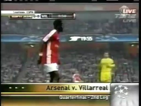 2009 (April 15) Arsenal (England) 3-Villareal (Spain) 0 (Champions League)
