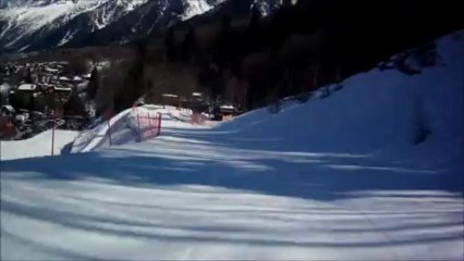 Kandahar la verte des Houches caméra embarquée