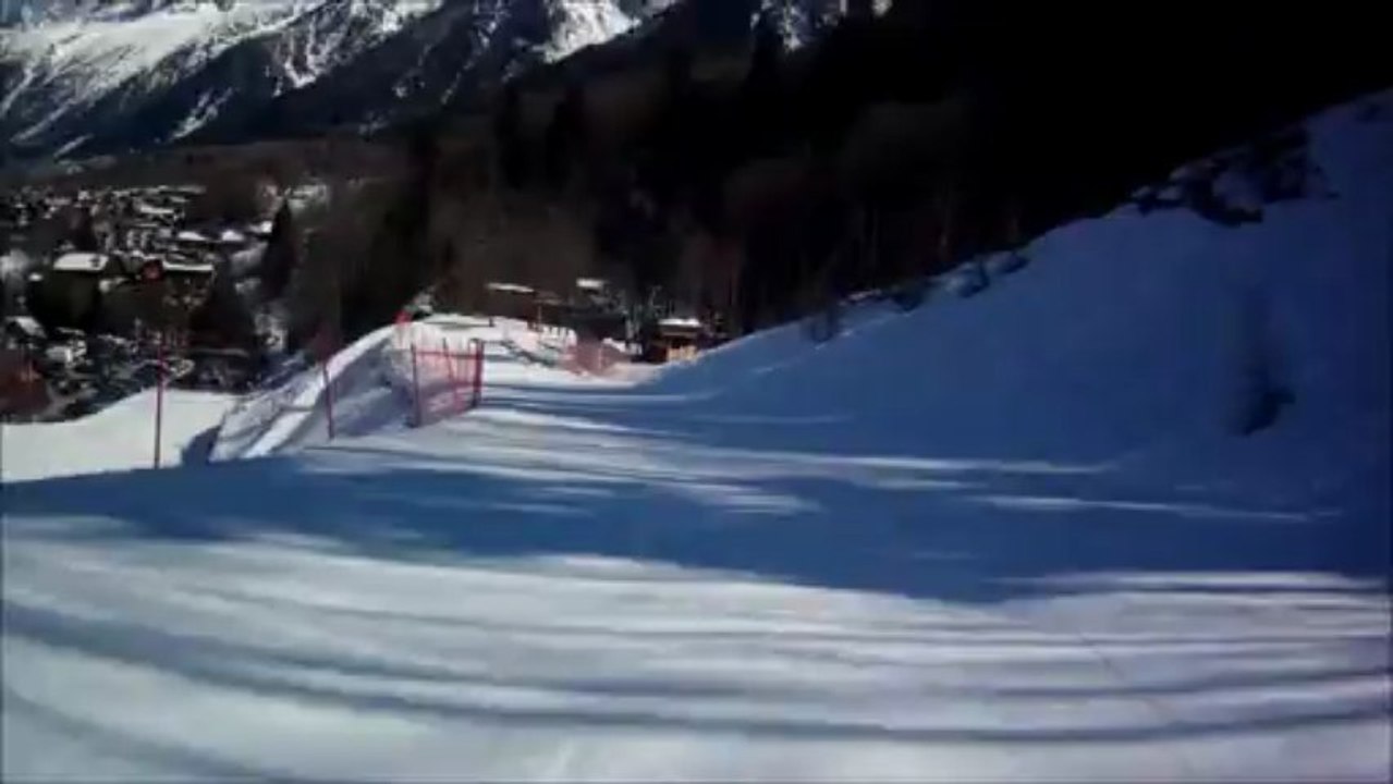 Kandahar la verte des Houches caméra embarquée