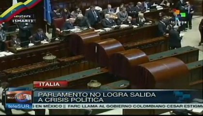 Parlamento italiano no logra salida a crisis política
