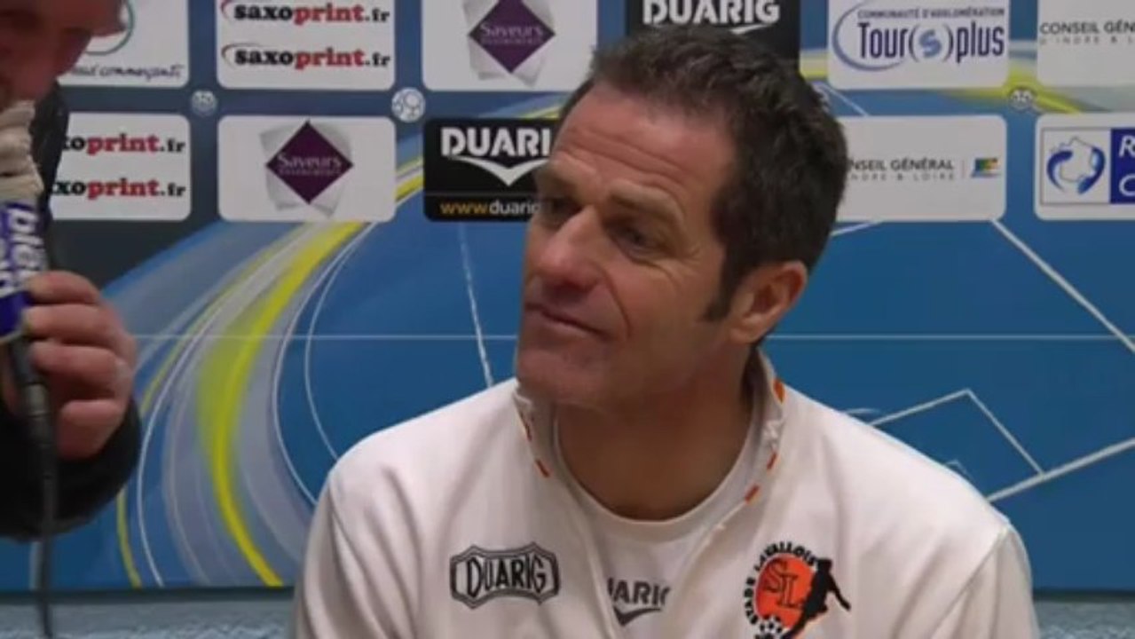 Conférence de presse Tours FC - Stade Lavallois : Bernard BLAQUART (TOURS) - Philippe  HINSCHBERGER (LAVAL) - saison 2012/2013