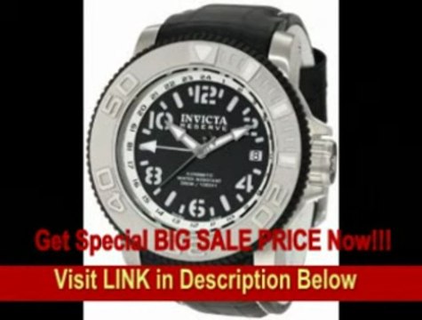 [SPECIAL DISCOUNT] Invicta Men's 1129 Reserve Automatic Black Dial Black Leather Watch