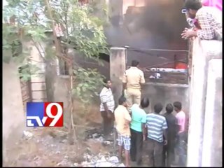 Fire accident at a plastic godown