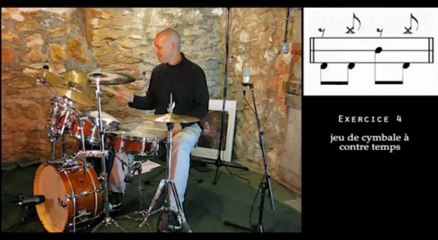 Cours de batterie initiation Independance binaire - épisode 01 Stéphane Geille