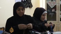 Syria’s women refugees market handicrafts