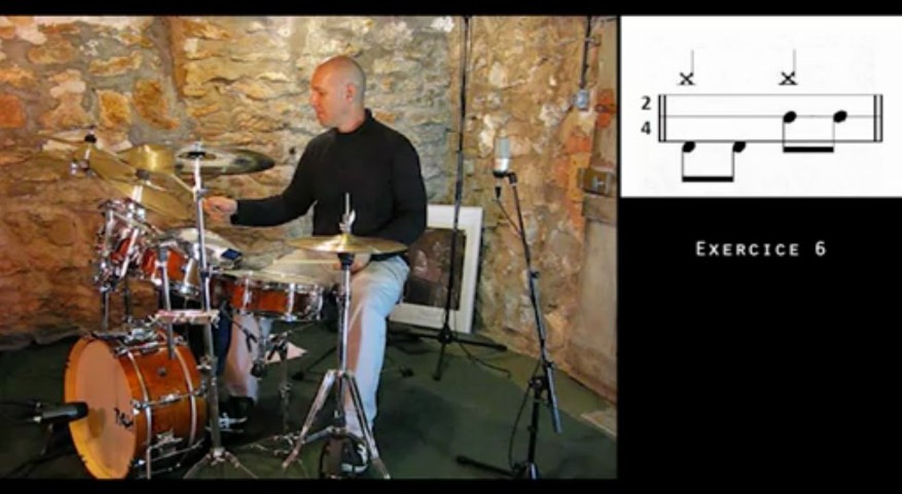 Cours de batterie Jeux de cymbale indépedance binaire - épisode 02 - Stéphane Geille