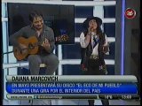 Daiana Marcovich cantó en el Diario del Domingo, con Luis Bremer