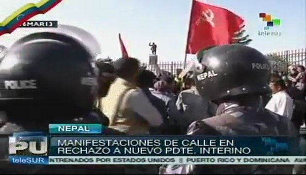 Manifestaciones en Nepal por designación de pdte. interino