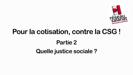 Réseau salariat - Pour la cotisation, contre la CSG 2/3
