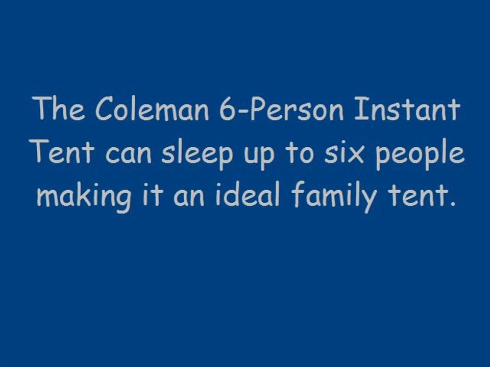 Camp Tent Reviews: Coleman Instant Tent 6 10'x9' 6 Person Tent Reviews