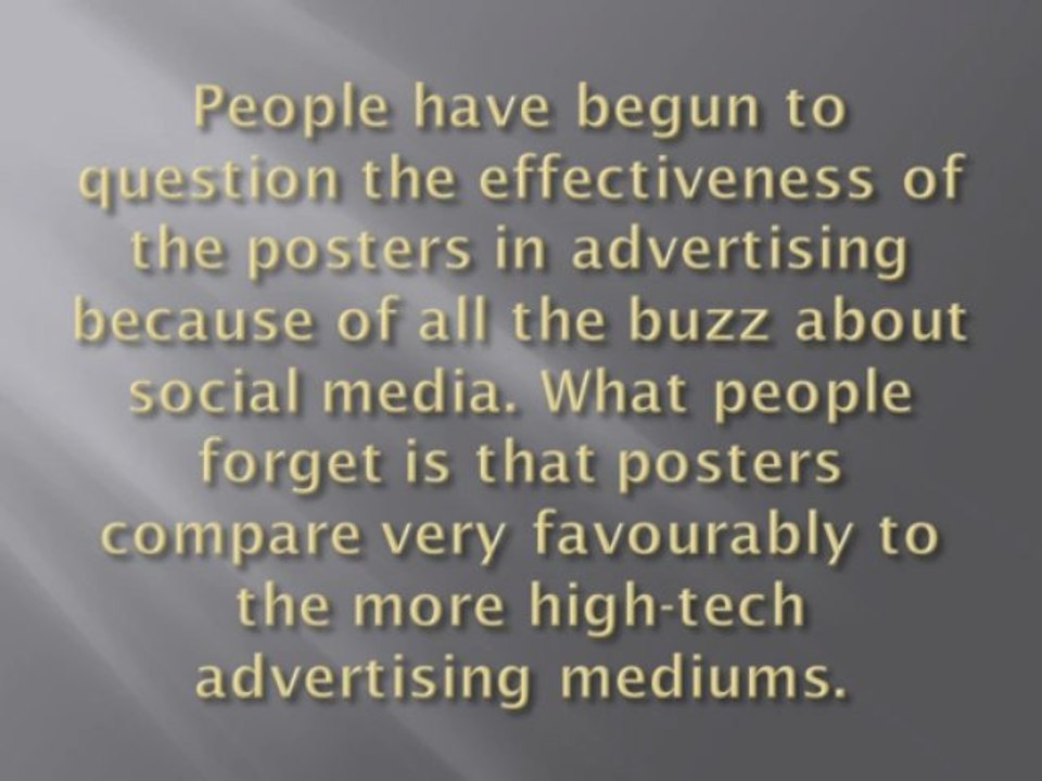 Printing Posters for Publicity