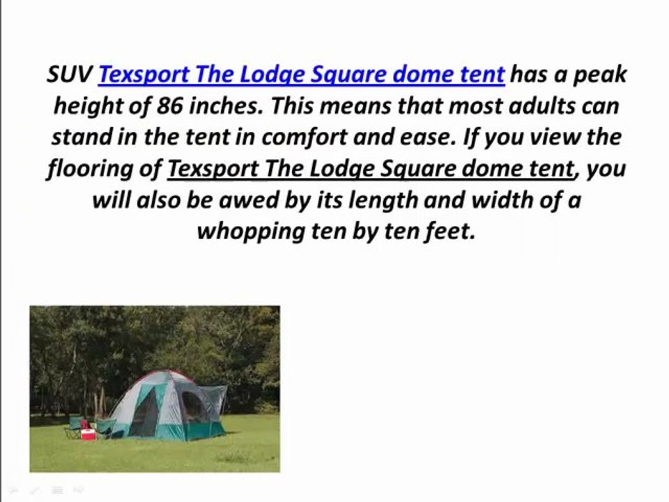 Camp Tent Reviews: Texsport The Lodge Square Dome Tent
