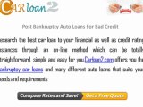 Post Bankruptcy Auto Loans